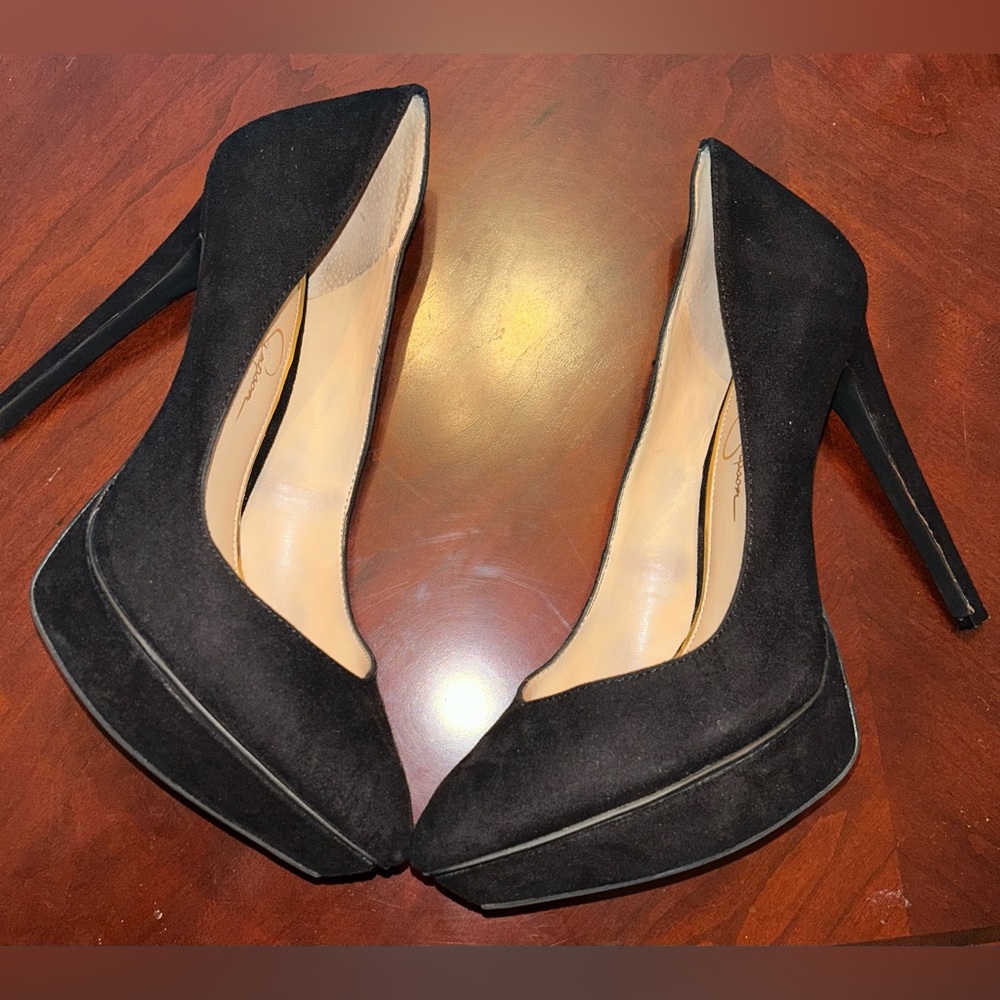 Jessica Simpson “Venisse” Black Platform Heels
